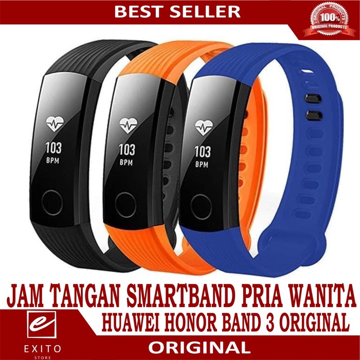 SP00J8 Jam Tangan Smartband Pria Wanita Huawei Honor Band 3 Original