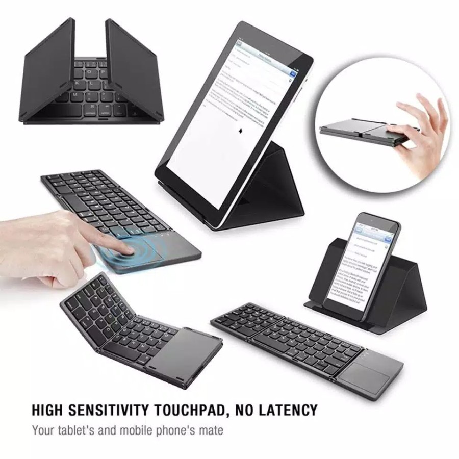 Trend-Foldable Wireless Keyboard &amp; Touchpad Bluetooth Lipat