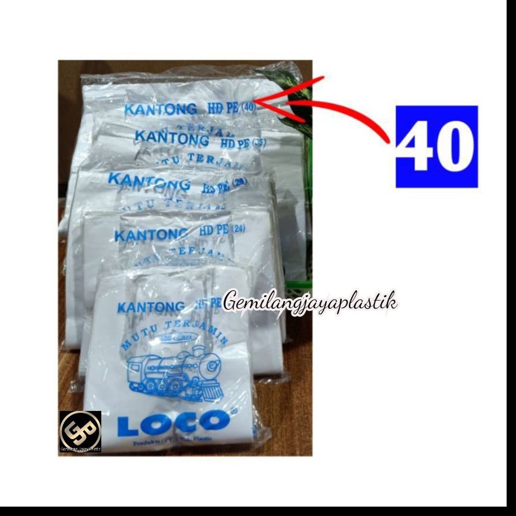 KANTONG PLASTIK KRESEK LOCO PUTIH SUSU TEBAL 500 Gram