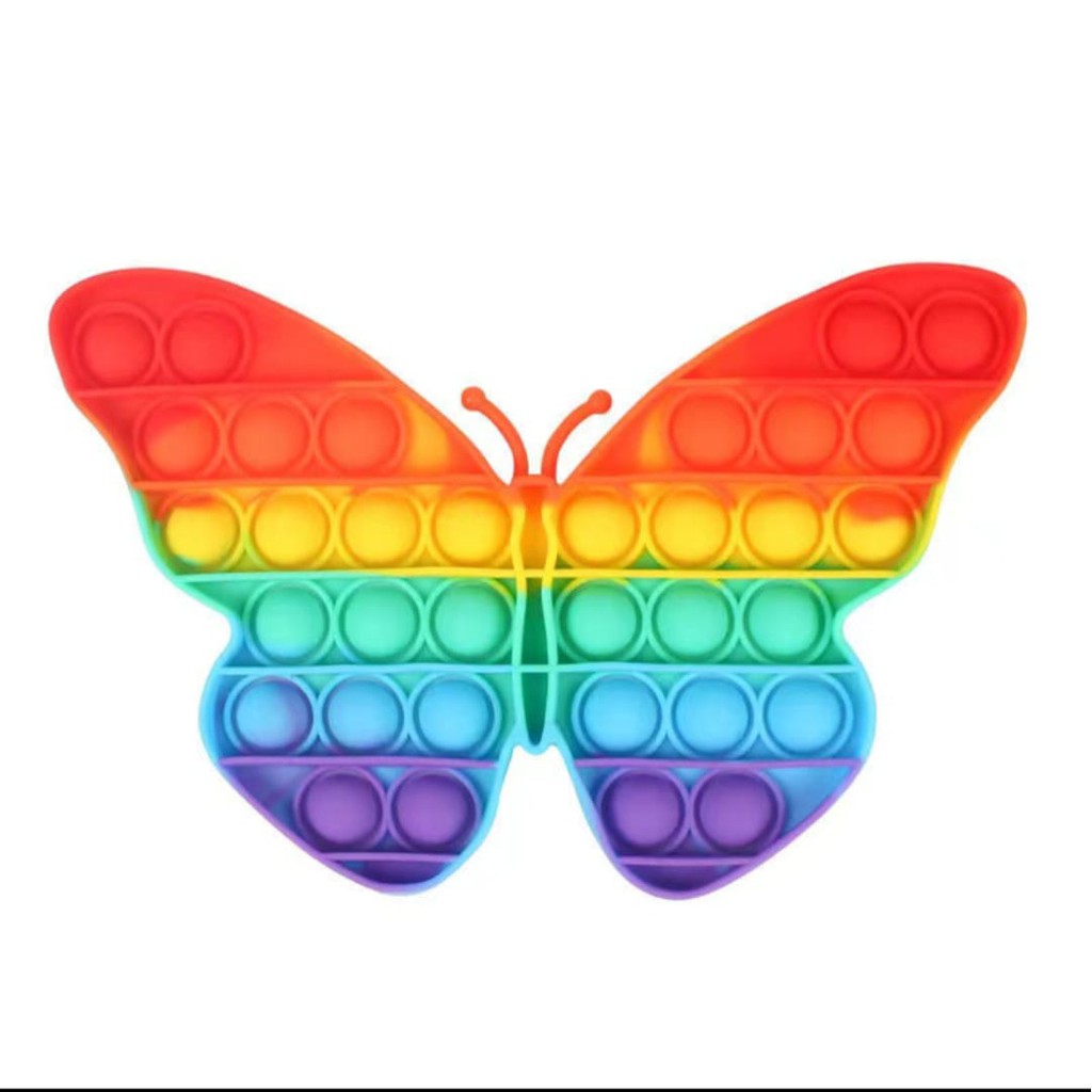 (BW) Push Pops Bubble Toy Anti-stress Pop It Fidget Toys Kartun Karakter-1