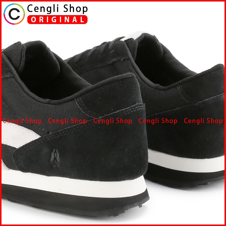 SEPATU HUSH PUPPIES PRIA ORIGINAL TERBARU SNEAKER CASUAL HITAM HM005