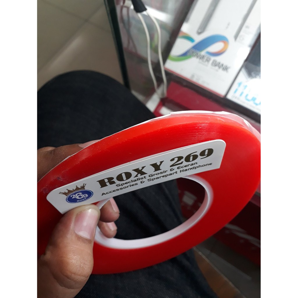 

promo Doble Double Dobel Tape Merah Gulungan Tebal 0.5-mm Solasi Bolak Balik Perekat LCD Touchsreen