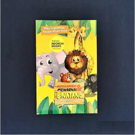 Buku Anak-anak Menggambar & Mewarnai Binatang, Buah-buahan, dan Sayuran