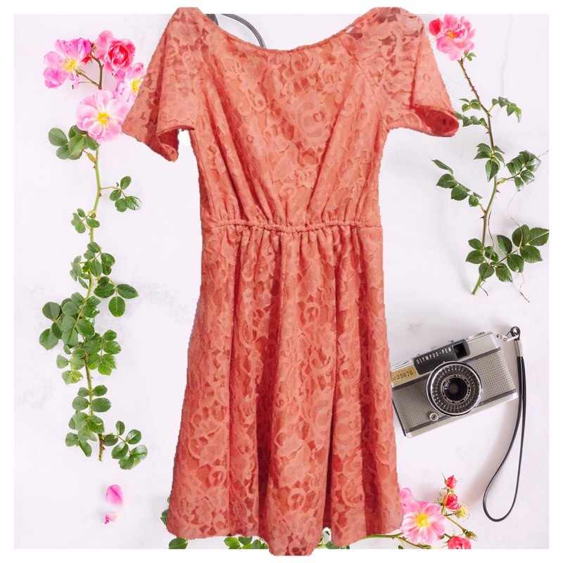 Baju Mini Dress / Gaun Brukat