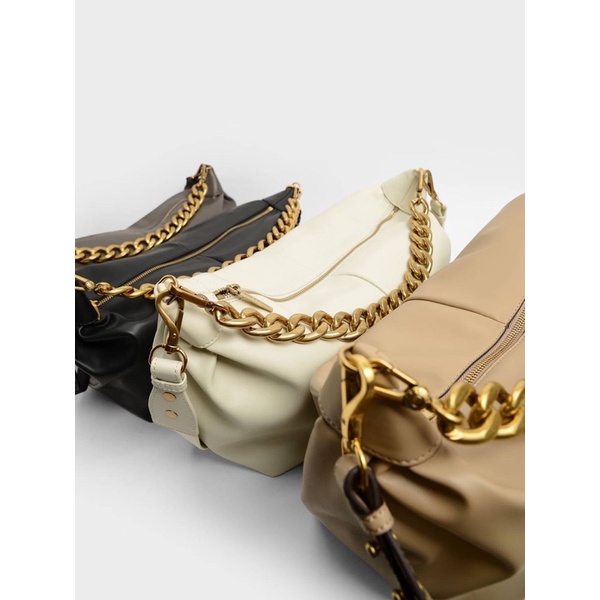 TAS WANITA CK879 CK HOBO CHUNKY CHAIN LINK PREMIUM IMPORT