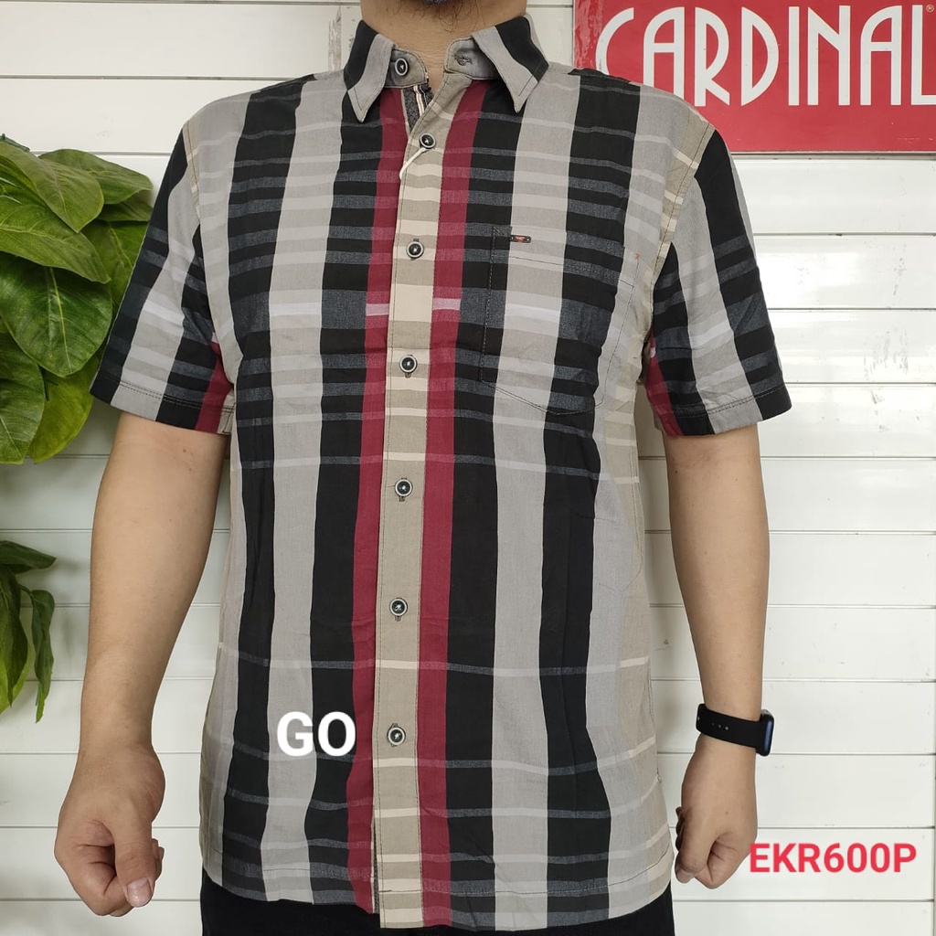 gof CRRB CARDINAL KEMEJA JUMBO CASUAL Hem Pria Baju Pendek Cowok Pakaian Pria