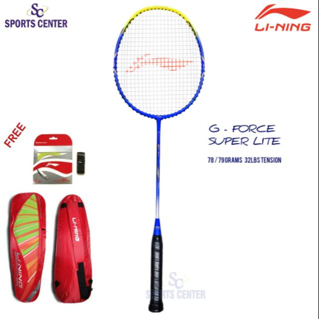 New Raket Lining G-Force 3600 Super Lite Blue Yellow 5U Boost Series