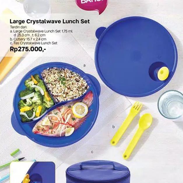 lunch box set,kotak makan,tupperware large cerystalwave