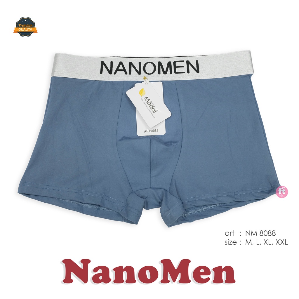 NANOMEN | Celana Dalam Boxer Pria / Celana Dalam Segi4 Pria / art NM 8088