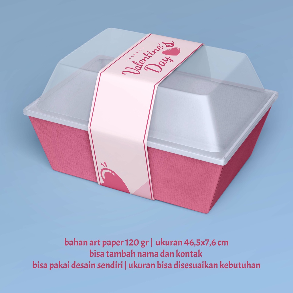 

Paper Belt / Roller / Hiasan Sleeve / Sabuk Label Box Edisi Valentine