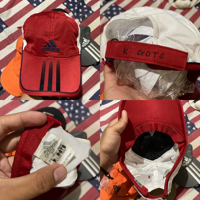 TOPI Adidas merah second Ori