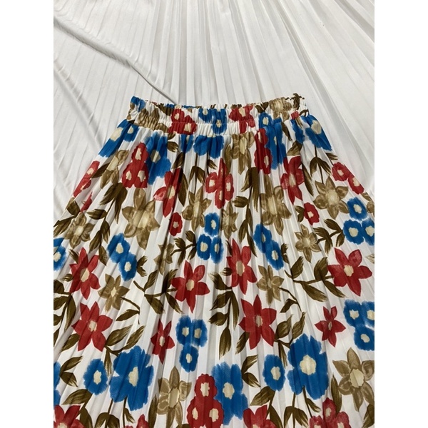 ROK PLISKET PREMIUM MOTIF FLORA TERBARU // ROK MOTIF FLORA // ROK PLISKET BUNGA FLORA // READY 8 WARNA