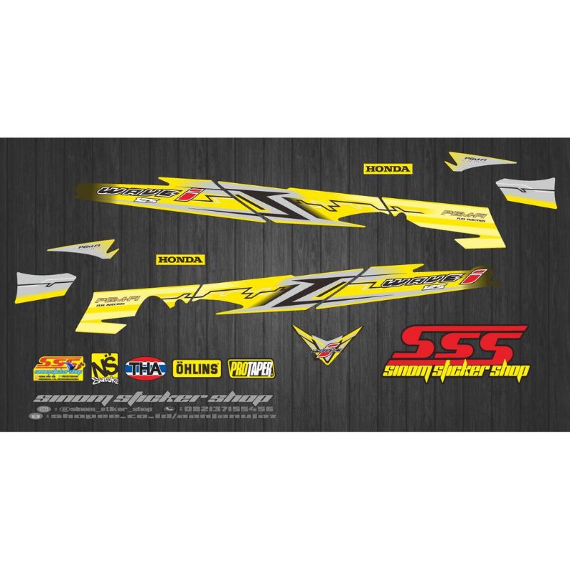 STRIPING VARIASI SUPRA X 125 TAHUN 2005-2013 MOTIF THAILAND WAVE V2