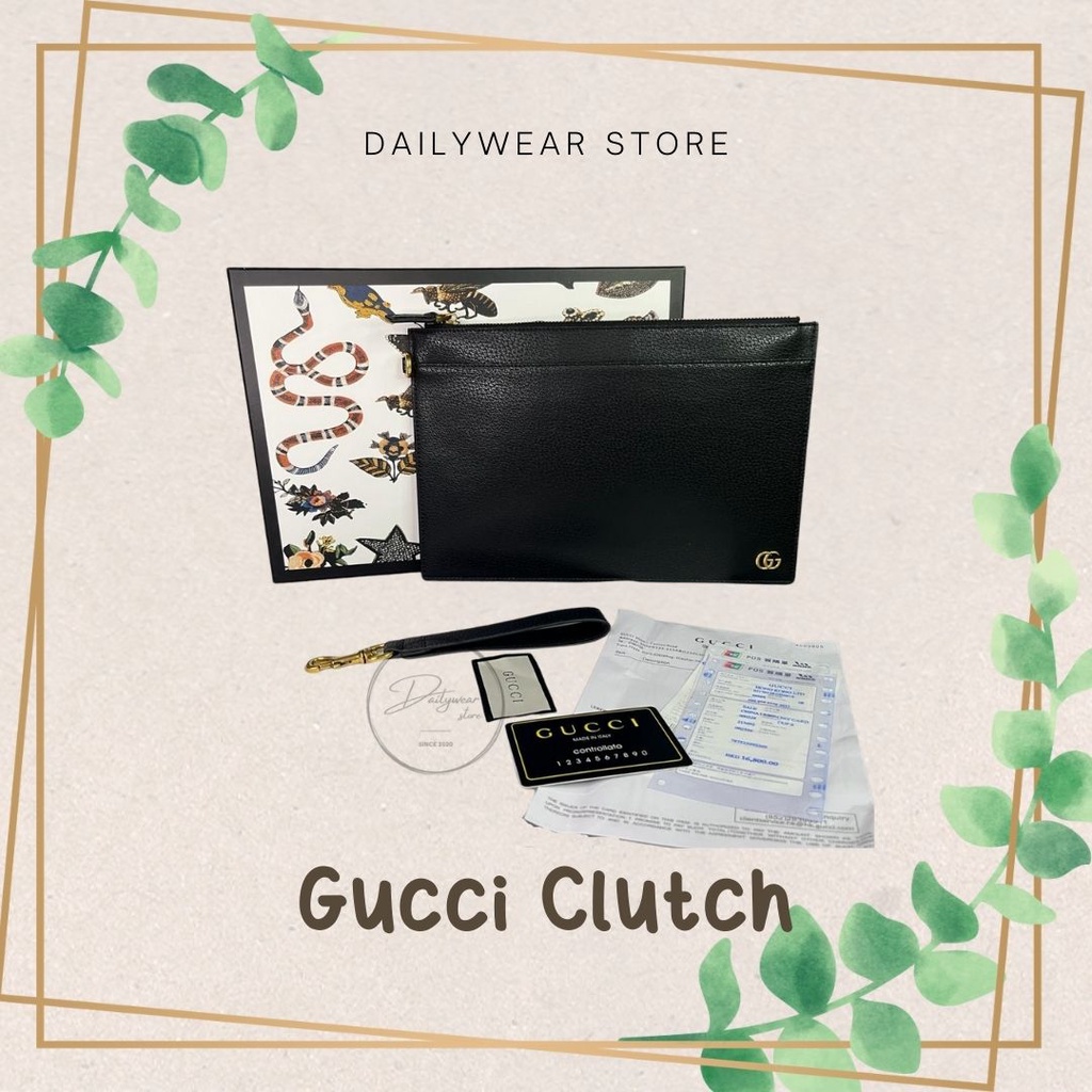 Gucci Clutch / Tas Pria Wanita / Kulit / Original 100% / Murah / Gratis Ongkir