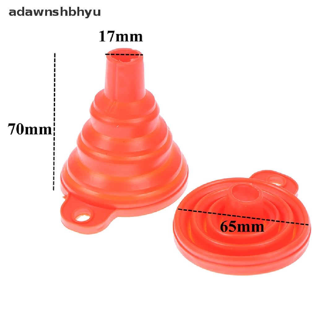 [adawnshbhyu] Collapsible Silicone Funnel Alat Transfer Isi Bensin Mobil Truk Motor.