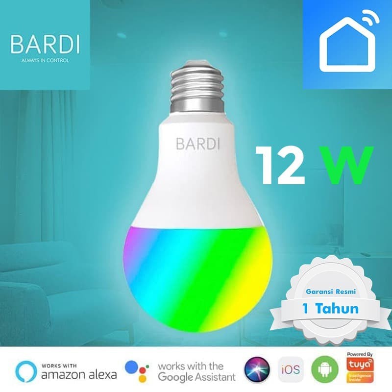 Jual Bardi Bohlam Lampu Smart Home LED Light Bulb Wifi RGB WW 12W Lampu ...