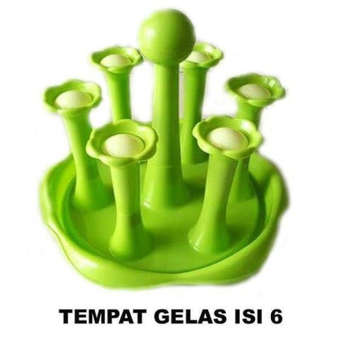 Tempat gelas Golden sunkist/ Rak Gelas Isi 6 pcs Tempat Gelas Golden Sunkist