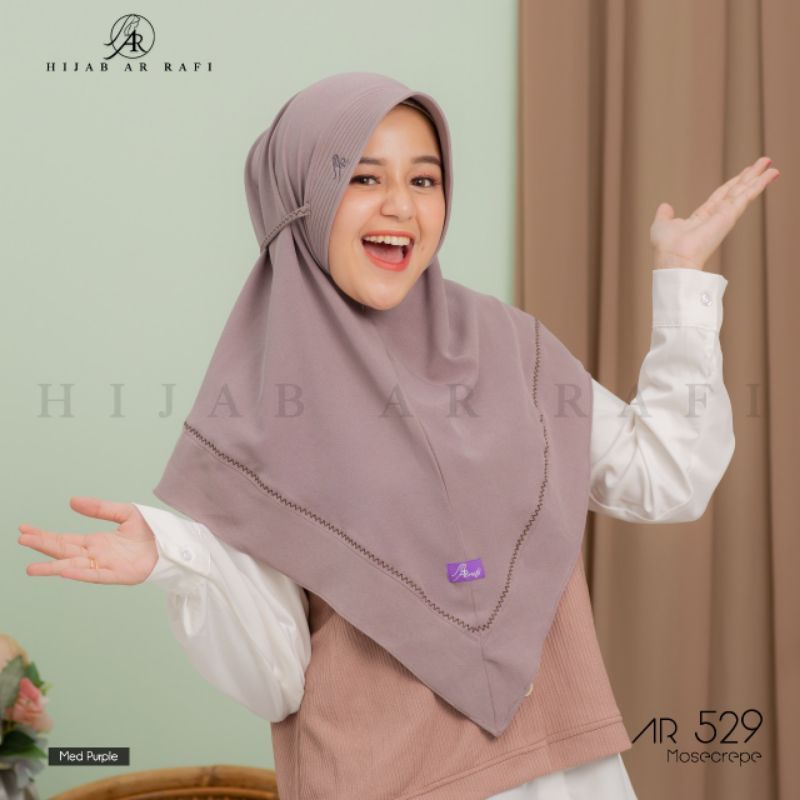 HIJAB ARRAFI AR 529// HIJAB BERGO INSTAN // HIJAB DAILY HIJAB TERBARU 2021 BAHAN MOSCREPE TALI BELAK