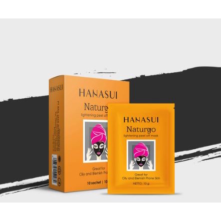 ☘️Yuri Kosmetik☘️ Hanasui Naturgo Peel Off Mask Black Box