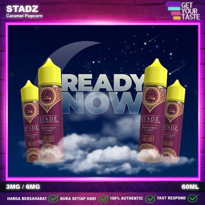 Liquid Stadz 60ML Caramel Popcorn by Muhammad Hariri AA x Vapezoo