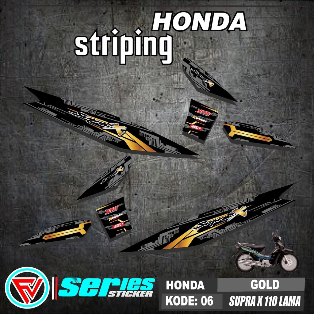 (Cod) Striping Honda List Supra 100 / Supra x / Supra Fit Lama 06 Variasi Racing