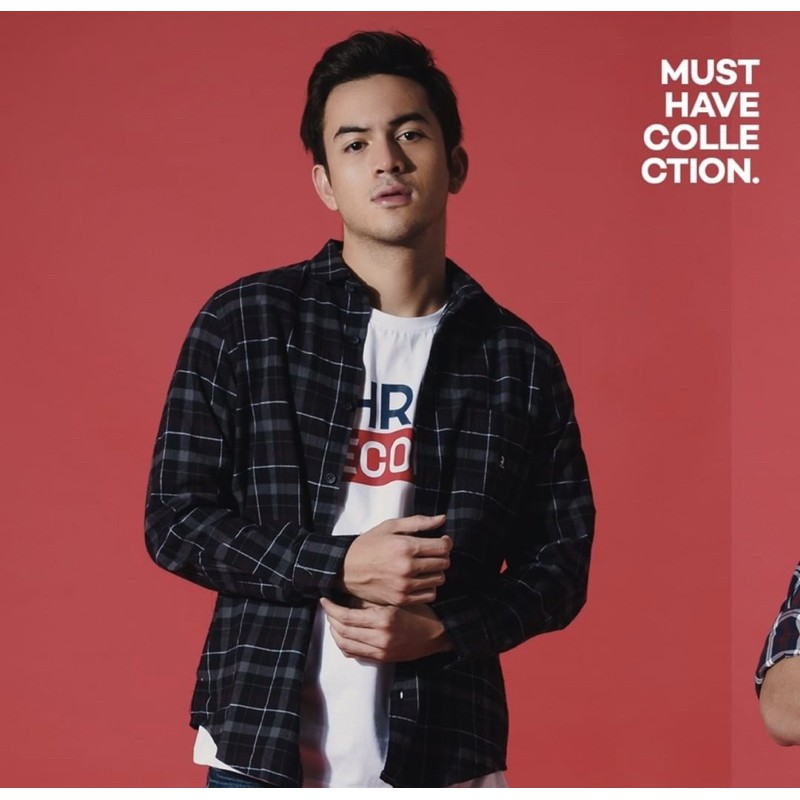 Kemeja Flanel 3second Cow original