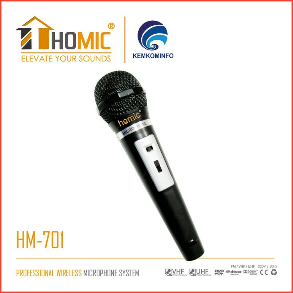 Mic homic hm-701 mikropon with volume suara microphone