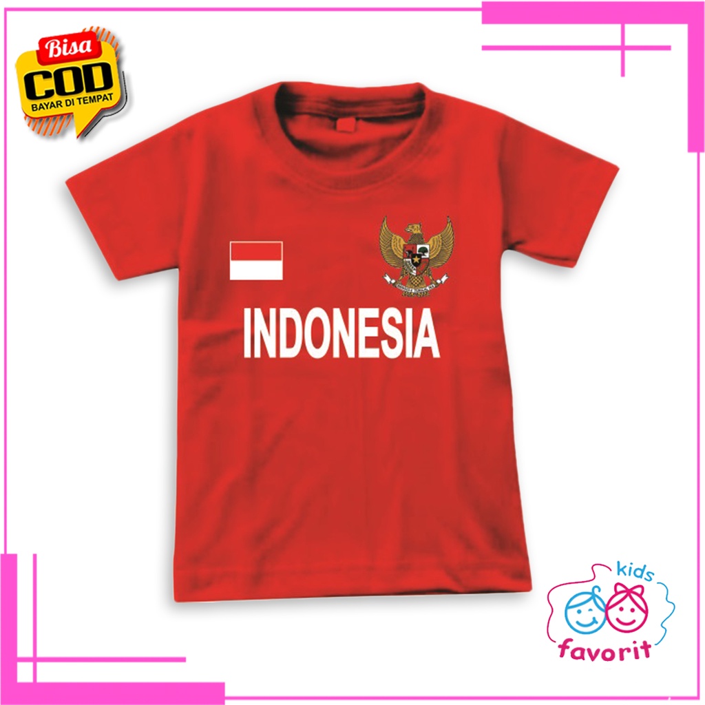 KAOS ANAK GARUDA MERAH PUTIH KAOS ANAK GARUDA KAOS ANAK INDONESIA KAOS ANAK 17 AGUSTUS 12BULAN SAMPAI 10TAHUN