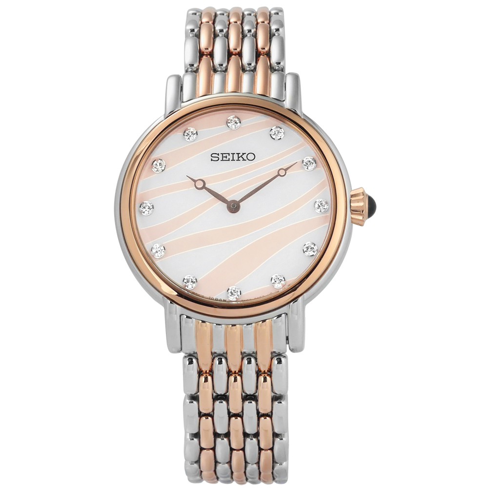 Seiko Ladies SFQ806P1 Quartz Rose Gold Tone | Jam Wanita SFQ806