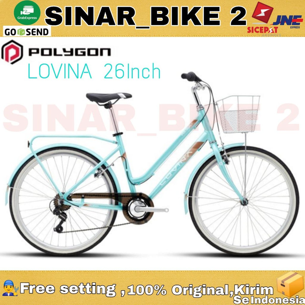 Sepeda Mini Dewasa Keranjang City Bike 26Inch POLYGON LOVINA