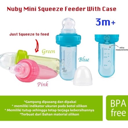 NUBY MINI SQUEEZE FEEDER W/CASE