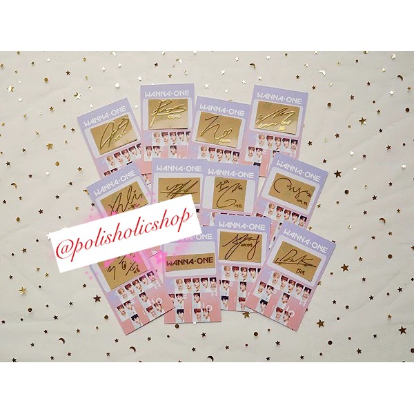 24K Gold Sticker Anti Radiasi WANNA ONE KOMPLIT