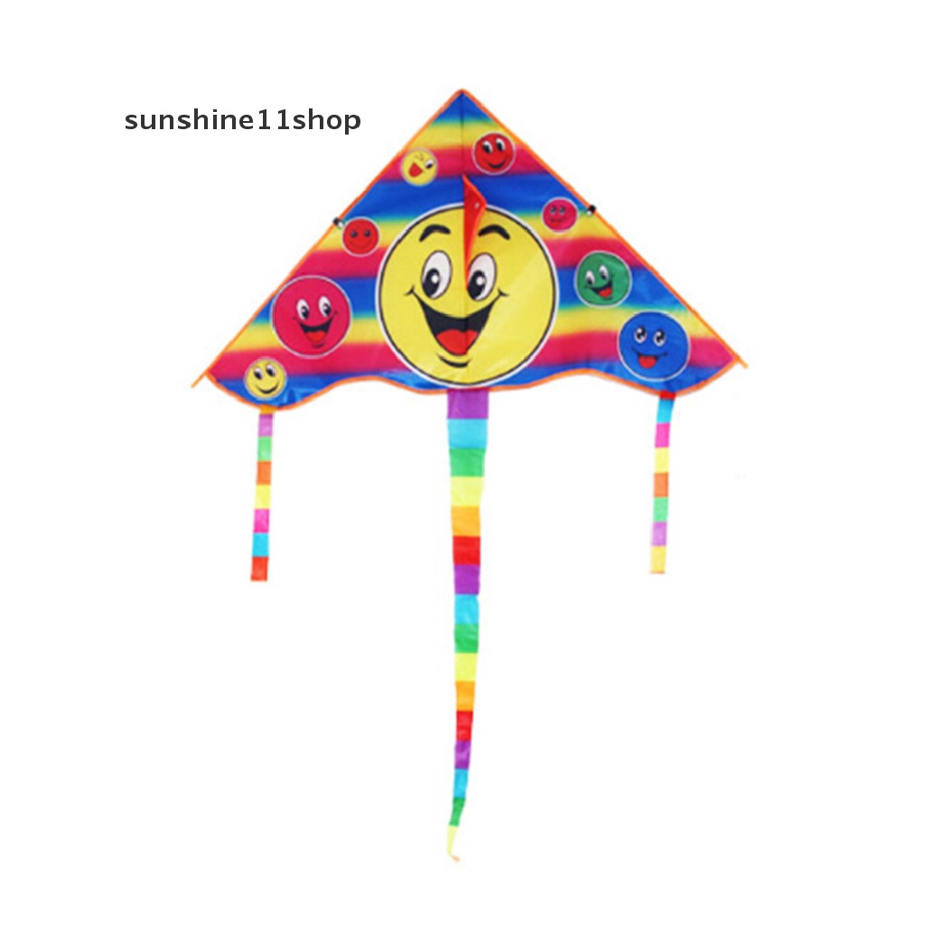 Sho Mainan Layang-Layang Besar 80cm Motif Smiley Face Untuk Hadiah Anak