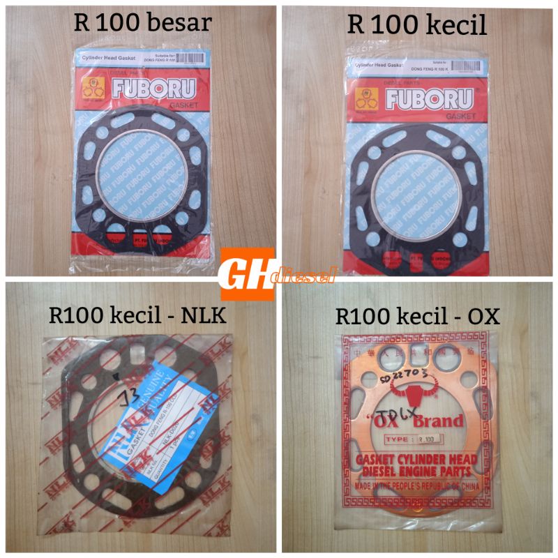 Gasket head paking kop packing head mesin diesel R 100 besar, R 100 kecil Fuboru