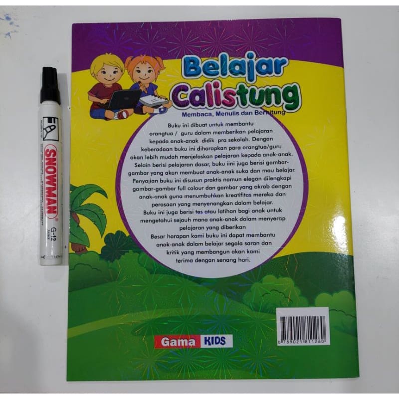 Buku Anak Belajar Calistung Untuk Anak PAUD TK SD Full Colour Ukuran A4