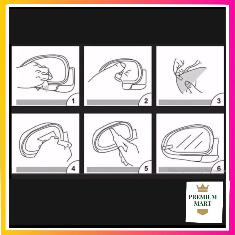 Stiker Anti Air Embun ScreenGuard Kaca Spion Mobil Fog RainProof Film [PM]