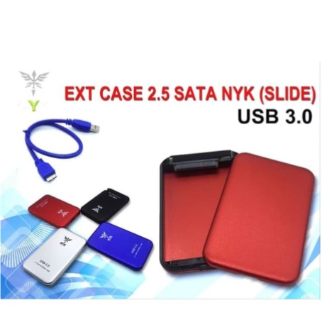 Case hdd ssd nyk 2.5 sata usb 3.0 5Gbps aluminum enclosure - casing harddisk external usb3.0