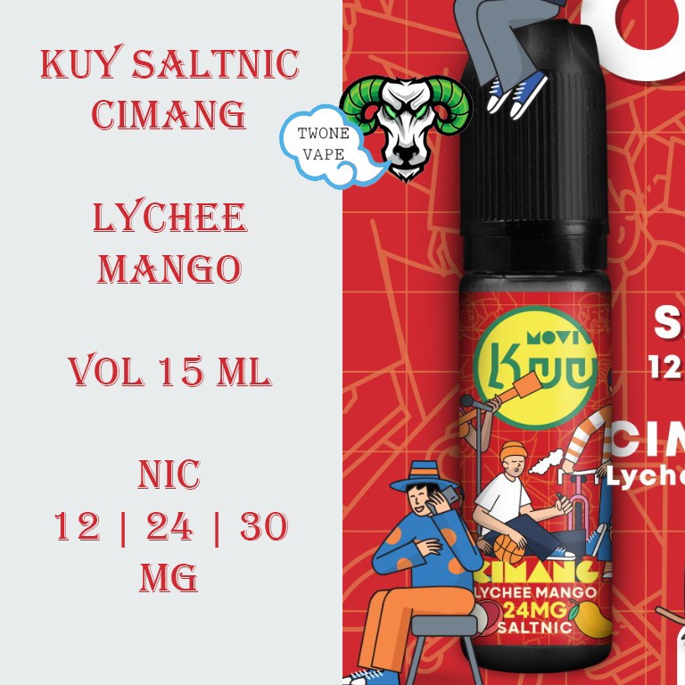 Liquid Kuy Salt Saltnic Cimang Lychee Mango 15ml 12mg | 24mg | 30mg