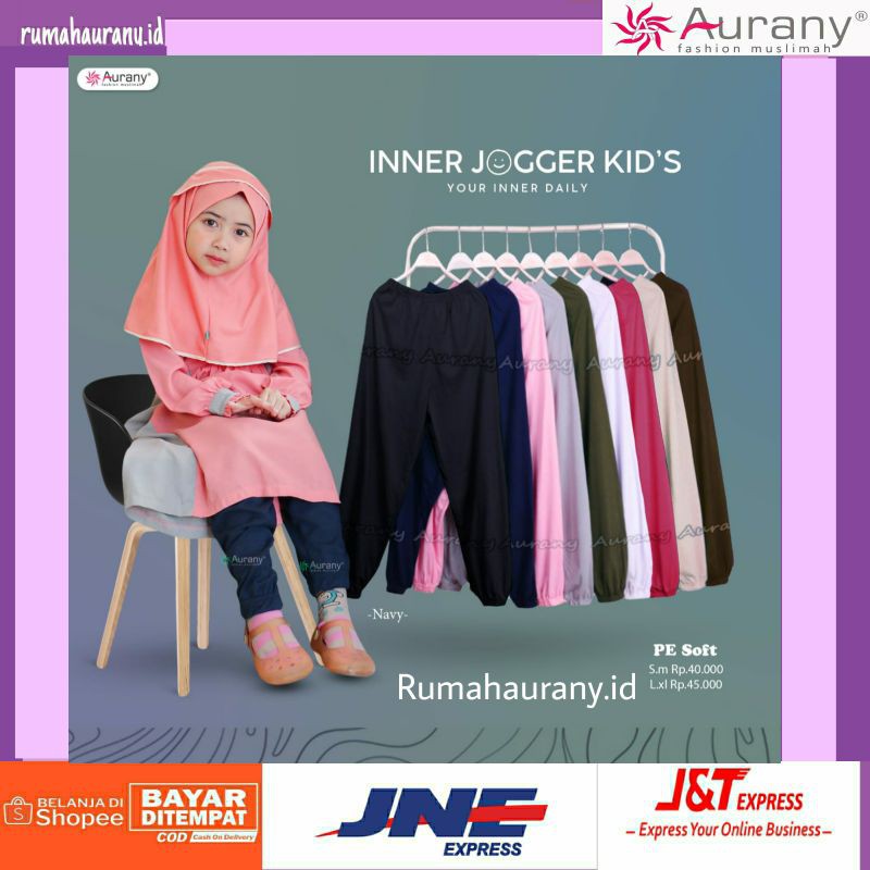 Celana Inner Joger anak kids jogger daleman panjang sd tk celamis gamis loss aurany katun training