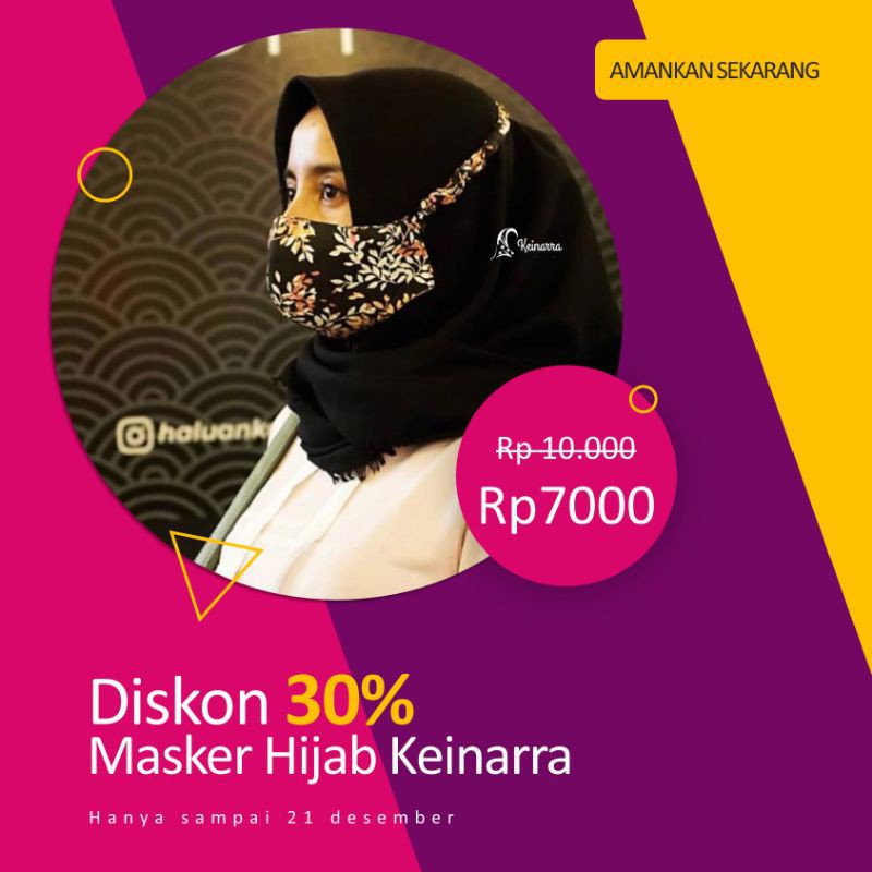 Masker scuba hijab-masker scuba-konektor masker-masker medis hijab-masker hijab motif