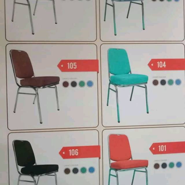 Kursi kantor stainless berbagai warna.