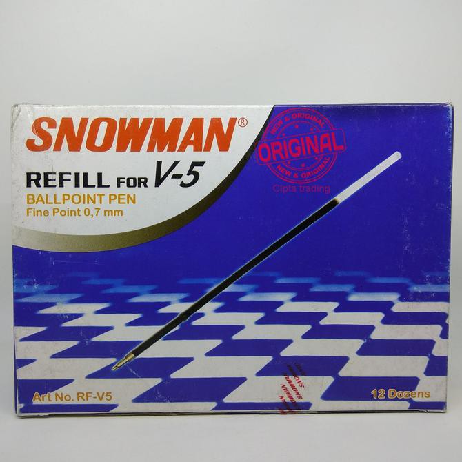 

Snowman" Refill V5 (Big Pack/ Per Gross) Hitam