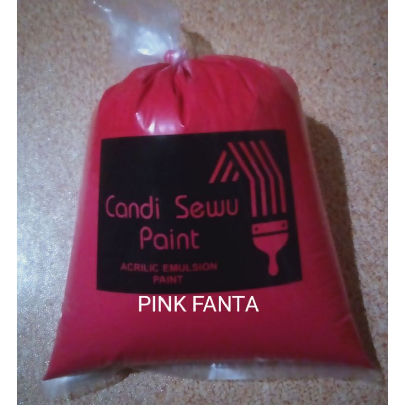 cat tembok 1 kg KWALITAS SUPER warna pink fanta