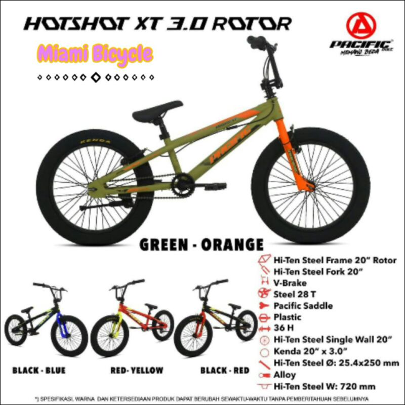 Sepeda Pacific BMX Hotshot XT 3.0 Rotor 20"