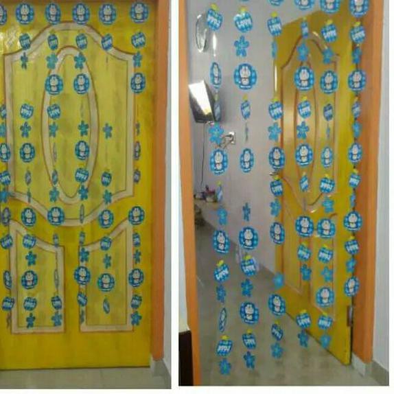 KODE 280 Tirai plastik mika karakter doraemon murah TERBARU