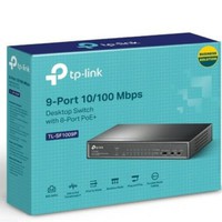 TPLINK TL-SF1009P - 9-Port 10/100Mbps Desktop Switch Hub with 8-Port PoE+ TP-LINK