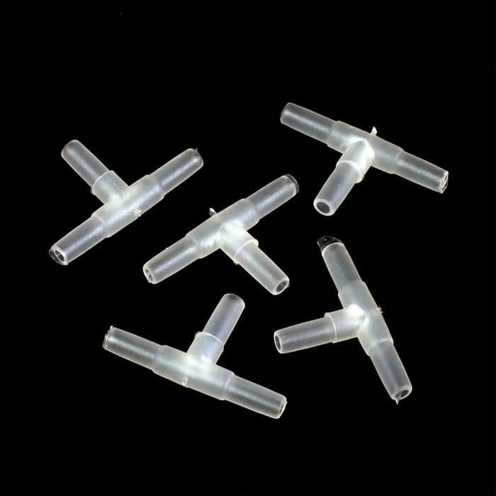 Sambungan Konektor Tee T Cabang Selang Aerator Aquarium Aaquascape Hidroponik Aquaponik