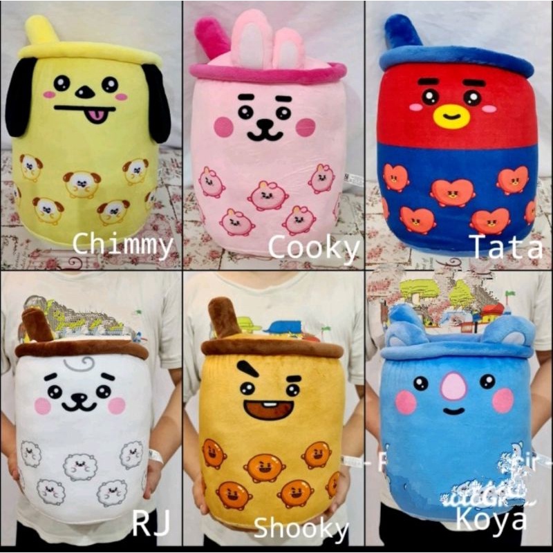 BOBA BTS LAMPU LED / BONEKA BOBA BTS BTS Lucu dan Imut / TINGGI 38 CM / BOBA BTS LED