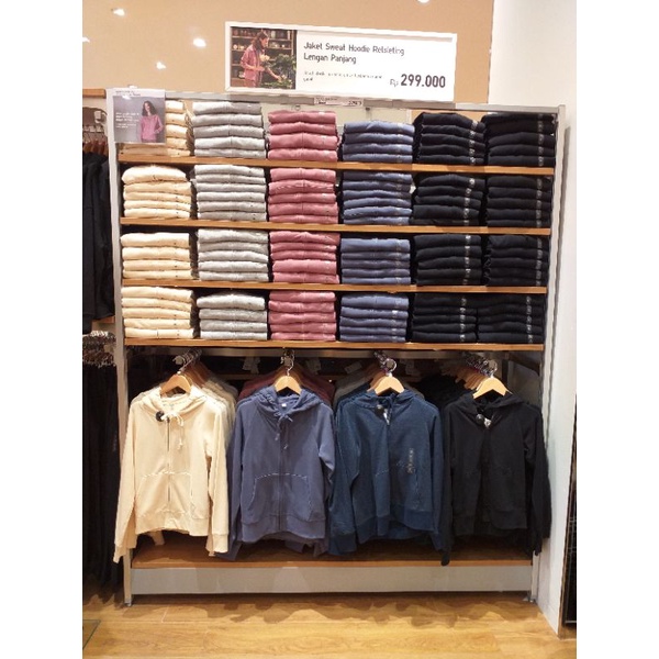 Jaket Hoodie Sweat Resleting Women Wanita by UNIQLO ORIGINAL JASTIP TERMURAH