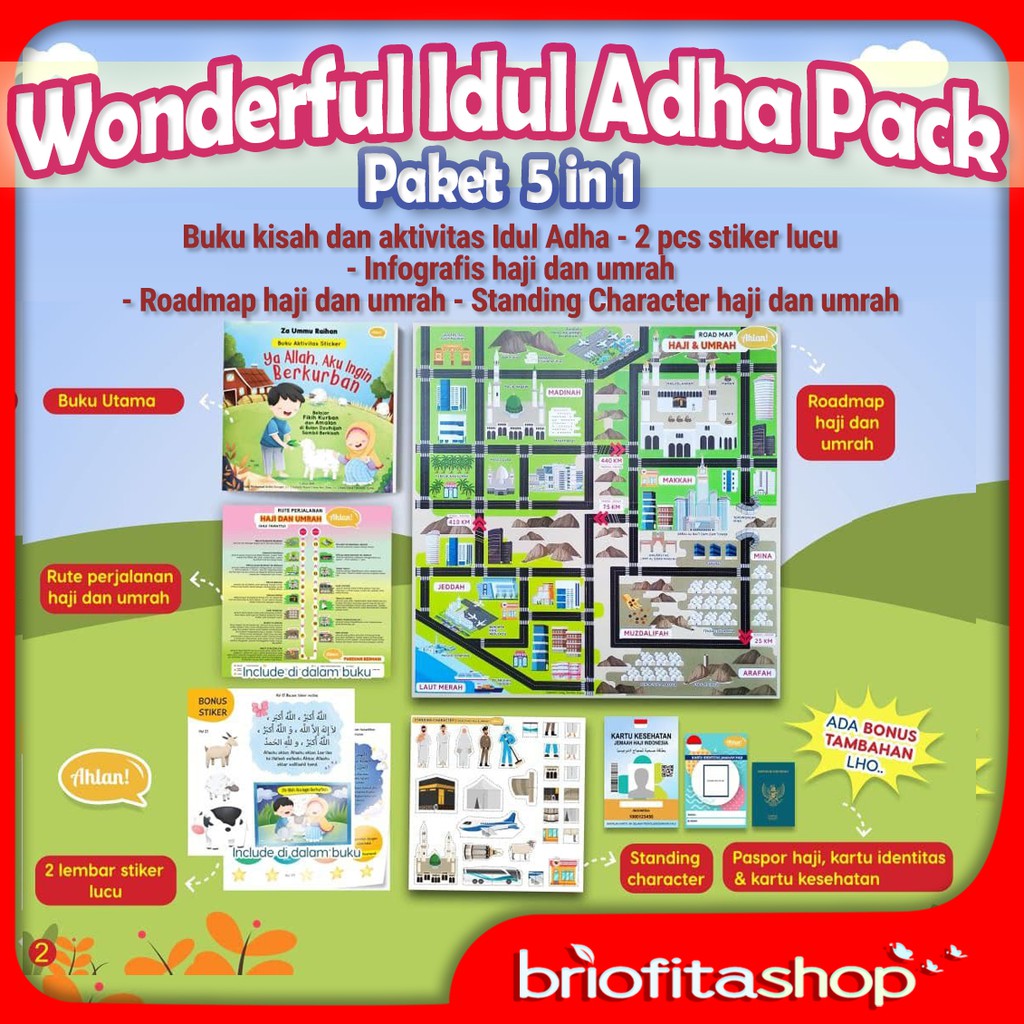 Buku Cerita Anak Wonderful Idul Adha Pack Ahlan Paket 5 in 1